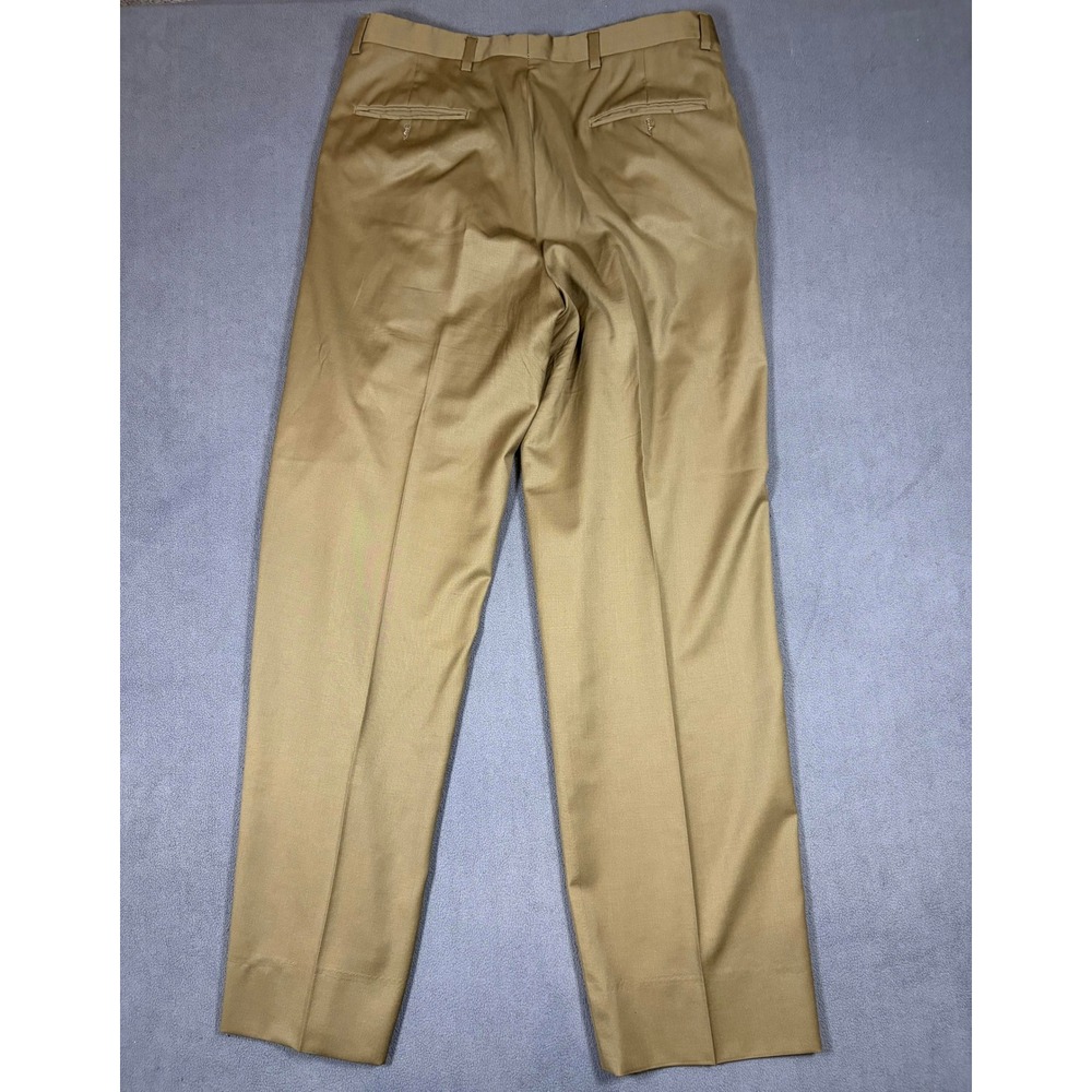 Hart Schaffner Marx Dress Pants Mens 34 Brown Pleated USA Made - Picture 8 of 8